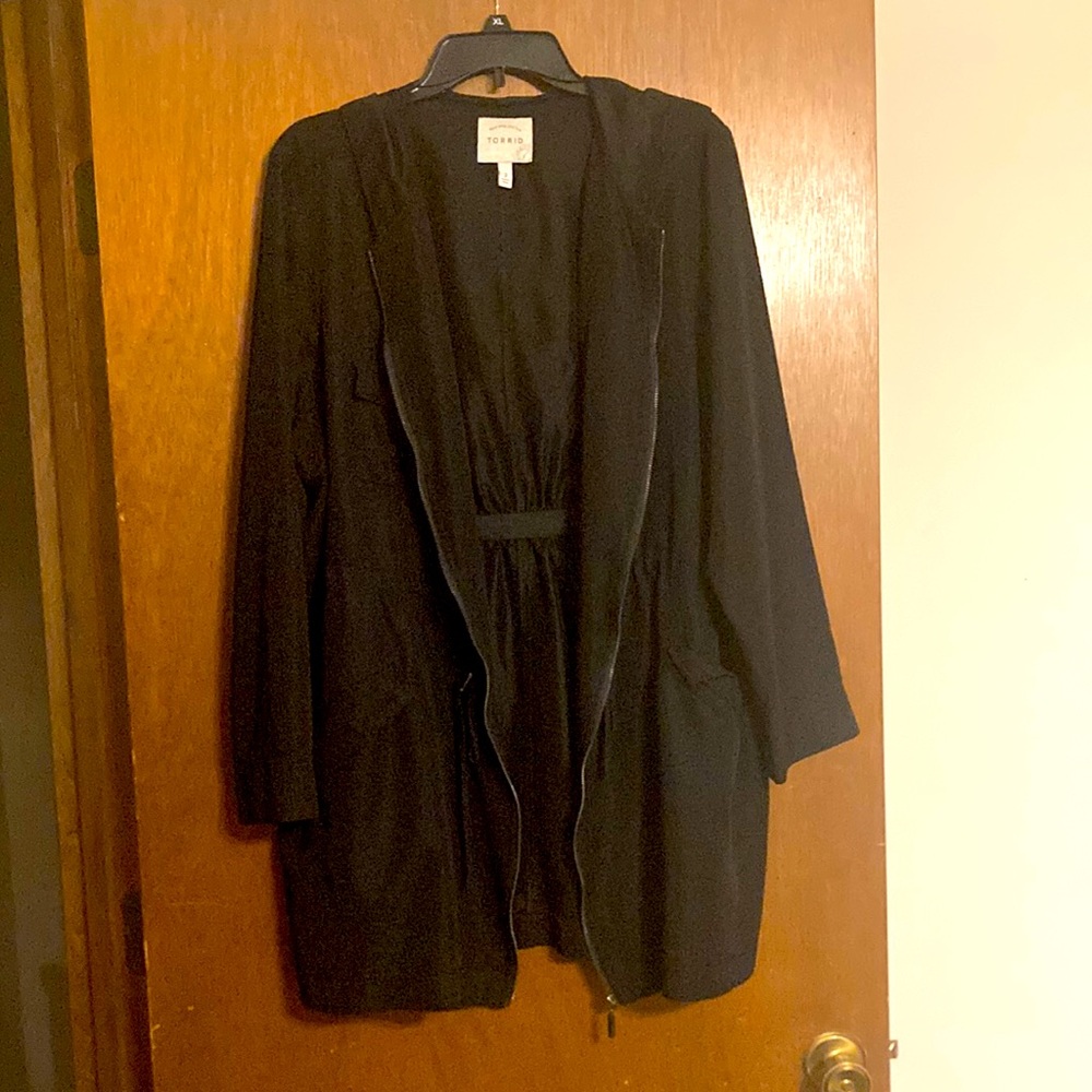Torrid Jacket. Size 2. Worn once. Usable pockets, hood, and drawstring waist.